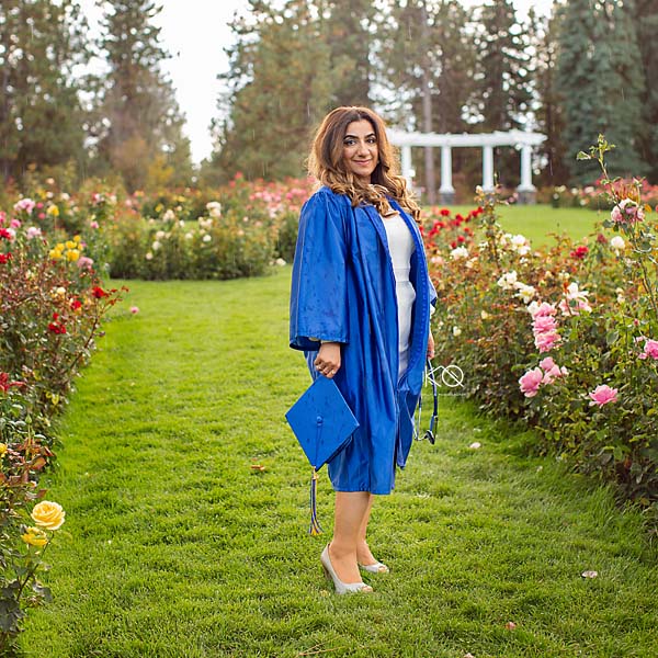 College senior, University of Washington, nursing student, graduation photos